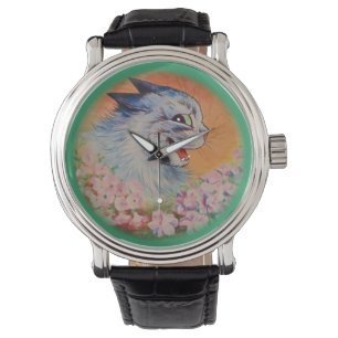 Reloj De Pulsera Vintage Louis Wain Flores Para Usted Cat Art Watch