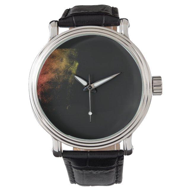Reloj De Pulsera Vintage Monocrome Grunge Smudge Art (Anverso)