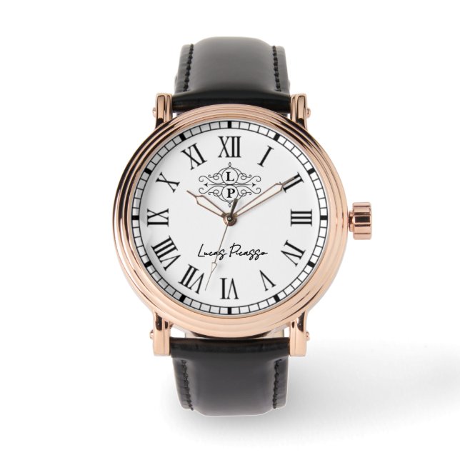 Reloj De Pulsera Vintage Monogrammed Name Engraved  (Anverso)