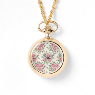Reloj De Pulsera Vintage Pink Watercolor Roses Floral Seamless