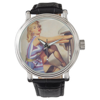 Reloj De Pulsera Vintage Pinup Chica Watch
