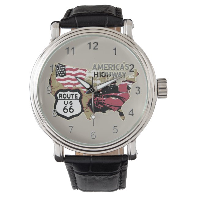 Reloj De Pulsera Vintage Route 66 Time (Anverso)