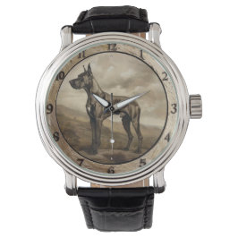 Reloj De Pulsera Vintage Rustic Great Dane Dog