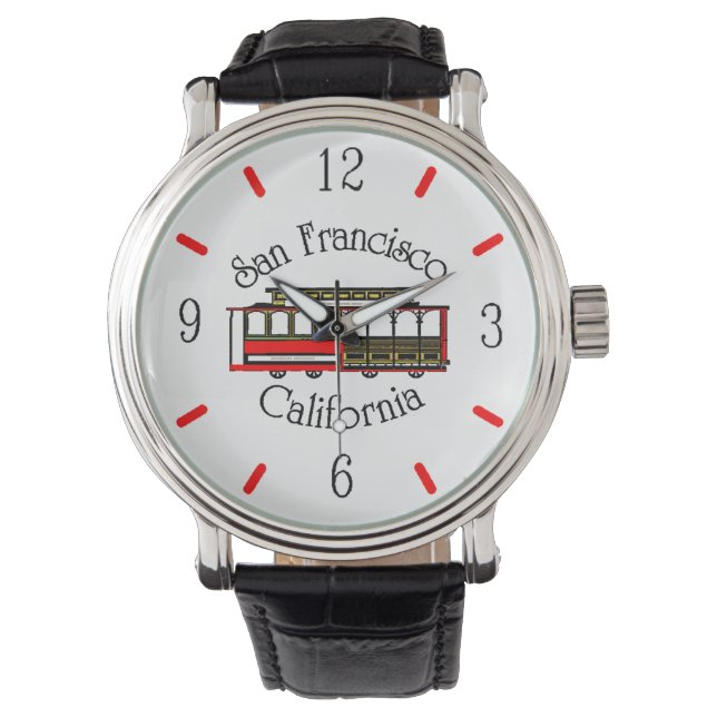 Reloj De Pulsera Vintage San Francisco Cable Car (Anverso)