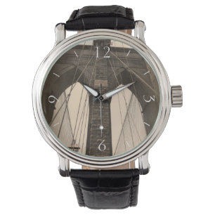 Reloj De Pulsera Vintage Sepia Brooklyn Bridge