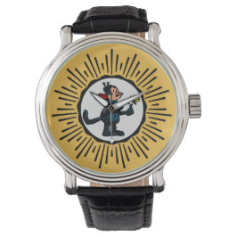 Reloj De Pulsera Vintage Starburst Personalizado Cat Wriwatch