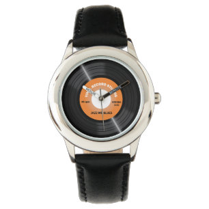 Reloj De Pulsera Vintage Style Naranja 45 rpm Vinyl Record Watch