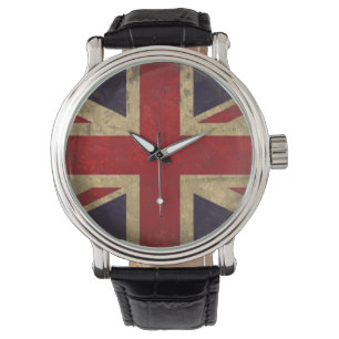 Reloj De Pulsera Vintage United Kingdom Flag Watch