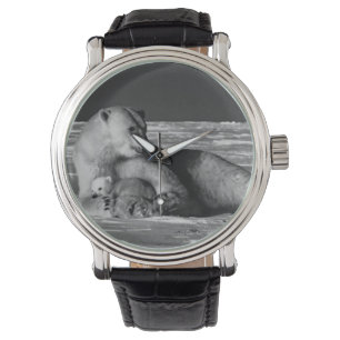 Reloj De Pulsera Vintage USA Alaska madre oso polar