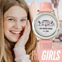 Reloj De Pulsera Vintage Van Life Surfer Crew Girls'