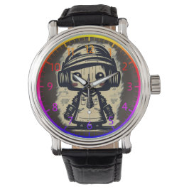 Reloj De Pulsera vintaje cute robot steampunk friendly IA