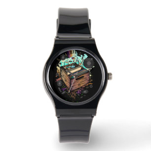 Reloj De Pulsera Vinyl Crate Music