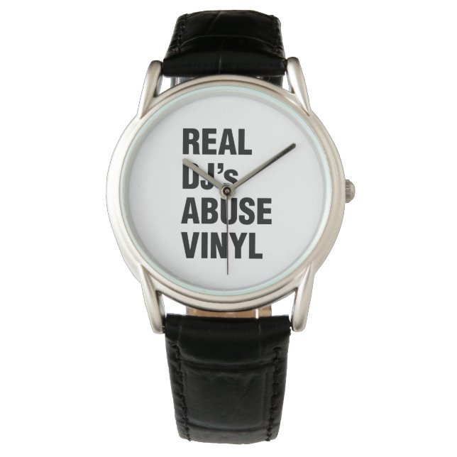 RELOJ DE PULSERA VINYL DE ABUSO DE DJ REAL (Anverso)
