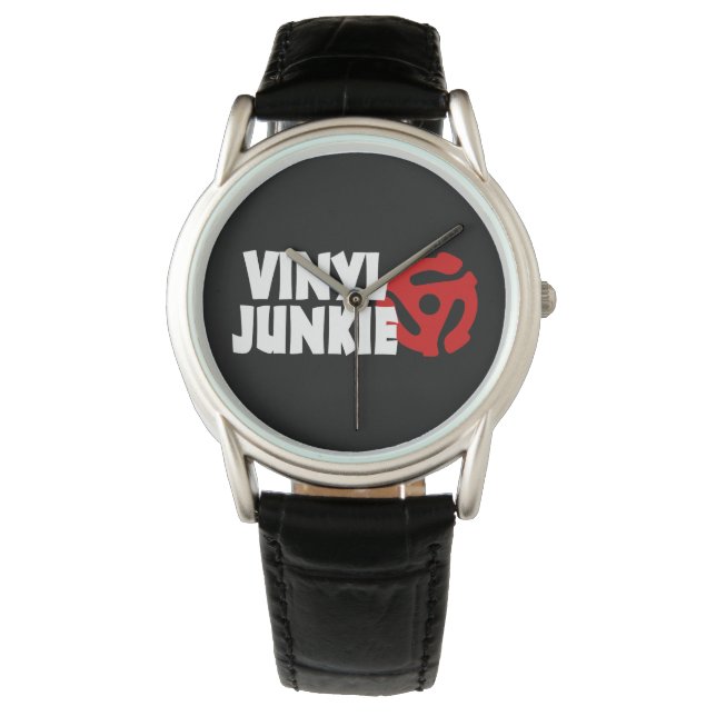 Reloj De Pulsera Vinyl Junkie (Anverso)