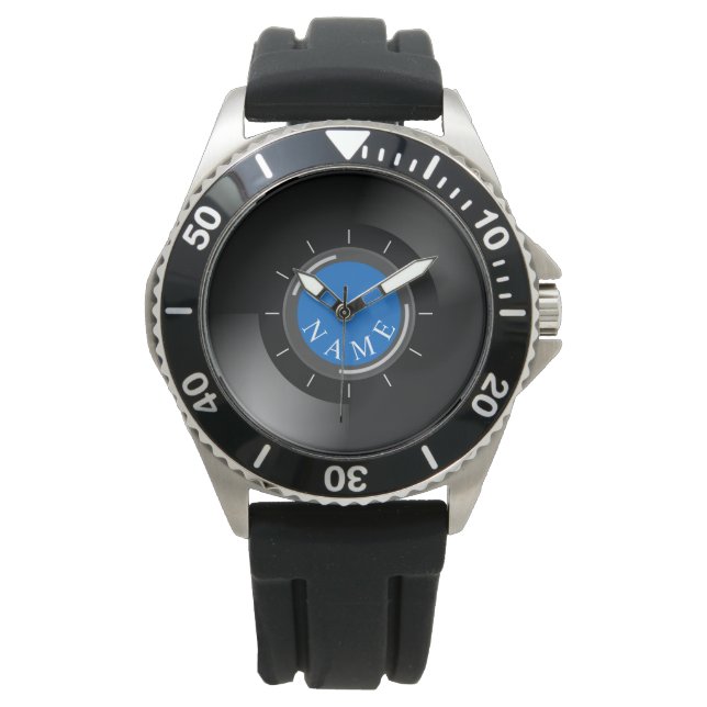Reloj De Pulsera VINYL REGISTRO | con monograma o texto (Anverso)