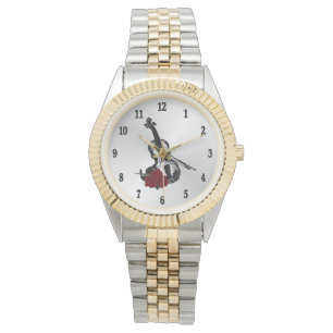 Reloj De Pulsera Violin Music Black Numbers