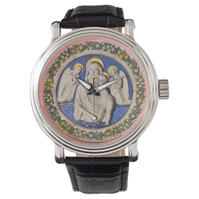 RELOJ DE PULSERA VIRGEN CON NIÑOS Y ANGELES (Anverso)