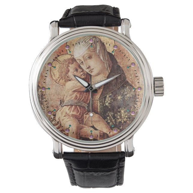RELOJ DE PULSERA VIRGEN Y NIÑO, ARROJAS AMETYST (Anverso)