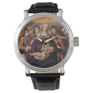 Reloj De Pulsera Virgen y Niño con Ángeles de Sandro Botticelli