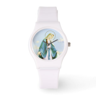 Reloj De Pulsera Virgin Mary Crescent Moon Watch