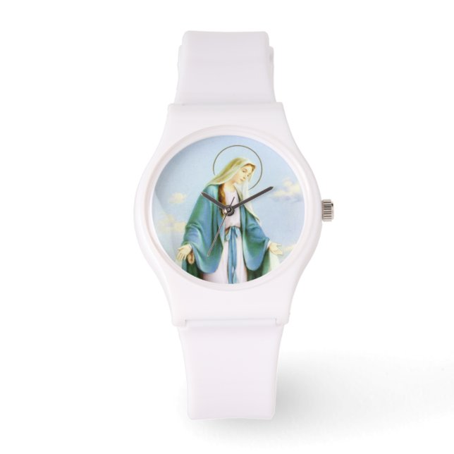 Reloj De Pulsera Virgin Mary Crescent Moon Watch (Anverso)