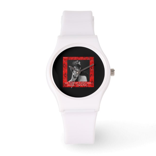 Reloj De Pulsera Virginia Woolf & Love Quote Unisex Watch (Anverso)