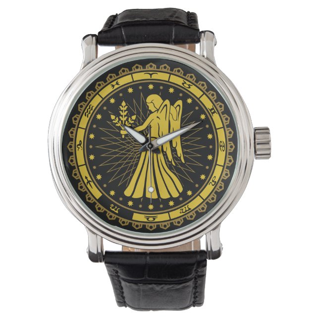 Reloj De Pulsera Virgo - Rótulo Zodiaco - Símbolo - Horóscopo (Anverso)