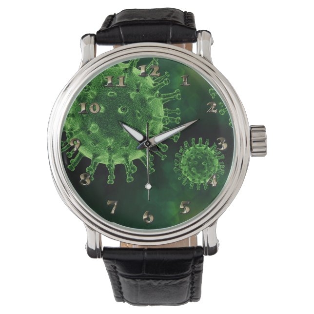 Reloj De Pulsera Virus Covid Patógenos Infección (Anverso)