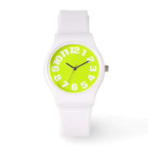 Reloj De Pulsera Visibilidad amarilla, alta de neón chartreuse