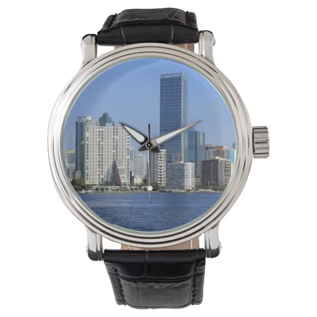 Reloj De Pulsera Vista de Miami Skyline (Anverso)