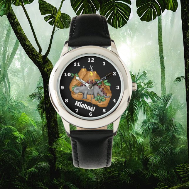 Reloj De Pulsera Vista de nombres agregados de dinosaurios prehistó (Subido por el creador)