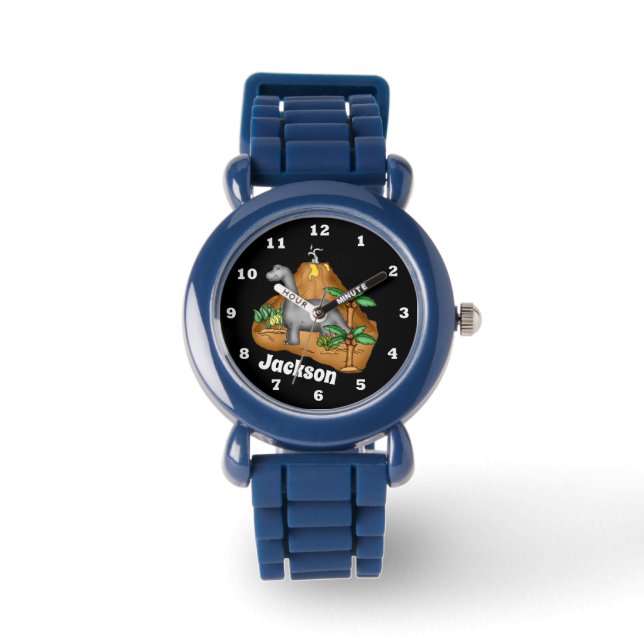 Reloj De Pulsera Vista de nombres agregados de dinosaurios prehistó (Anverso)