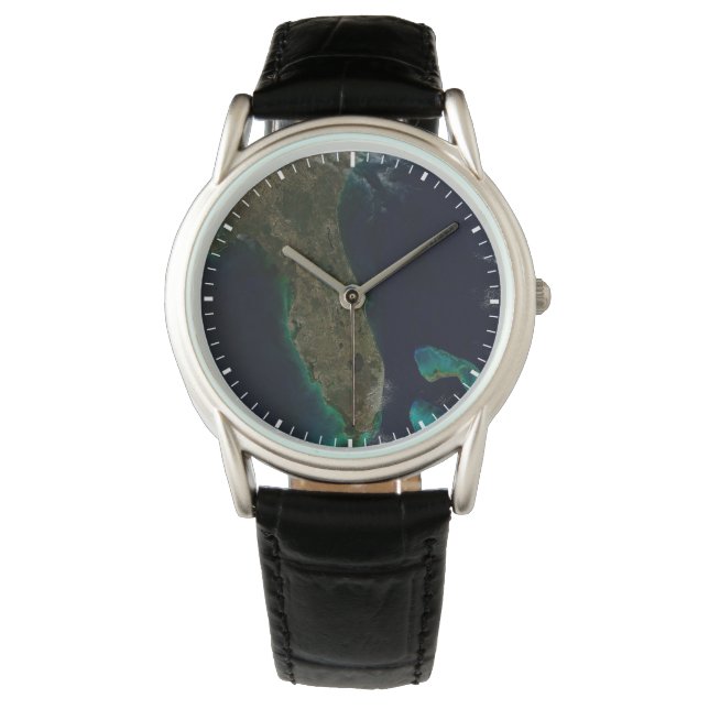 Reloj De Pulsera Vista Satelital De Florida. (Anverso)