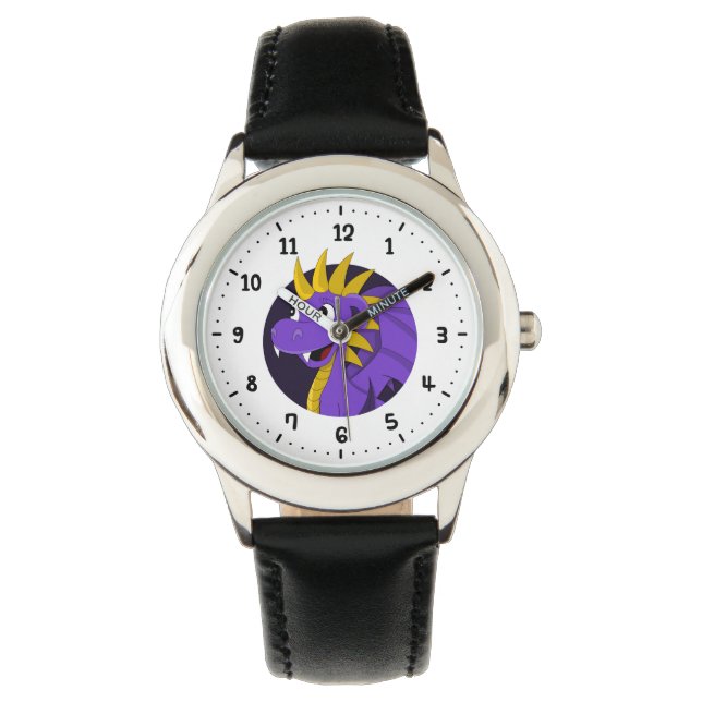 Reloj De Pulsera Vistazo a personalizado de dragón morado (Anverso)