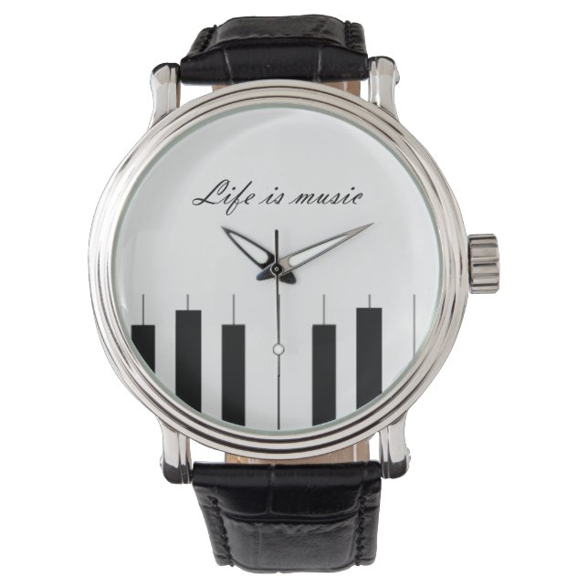 Reloj De Pulsera Vistazo de piano femenino (Anverso)
