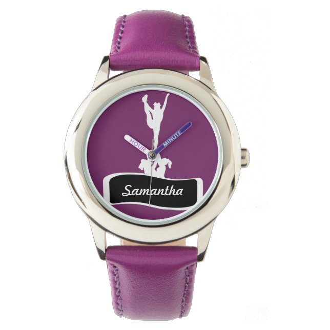 Reloj De Pulsera Vistazo personalizado de animador morado (Anverso)