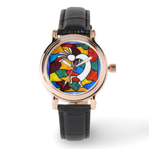 Reloj De Pulsera Vitral de Kokopelli