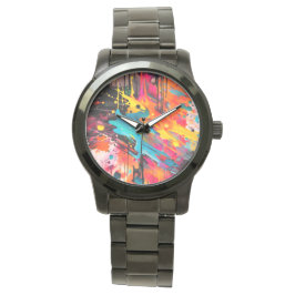 Reloj De Pulsera Vivid Chaos Splash Graffiti