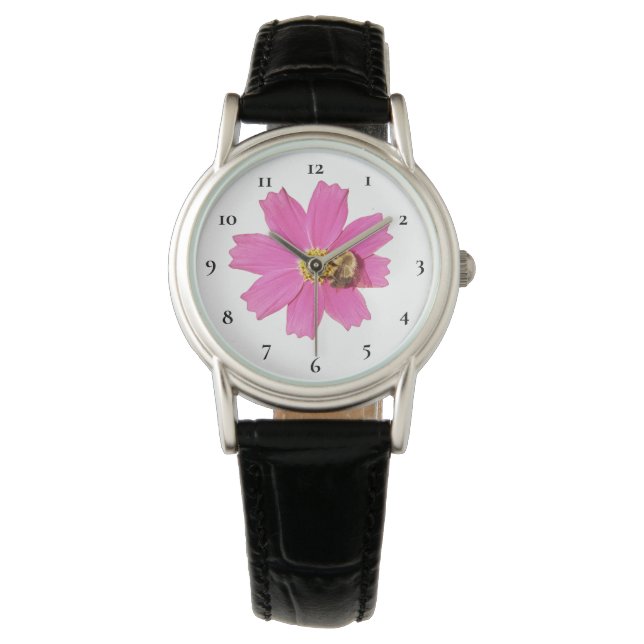 Reloj De Pulsera Vivid Pink Cosmos Flower Watch (Anverso)