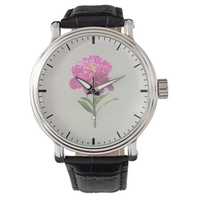 Reloj De Pulsera Vivid Pink Peony (Anverso)
