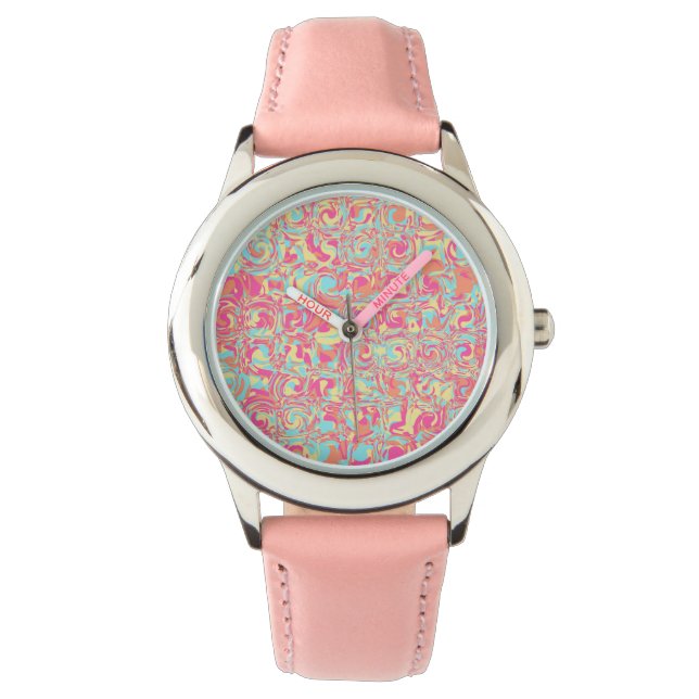 Reloj De Pulsera Vivid Swirls (Anverso)