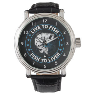 Reloj De Pulsera Vivir para pescar, peces para vivir