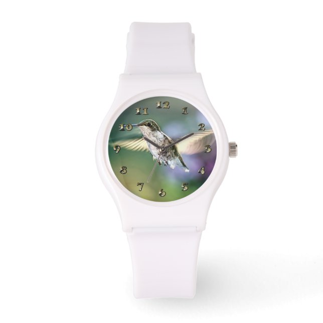 Reloj De Pulsera Volando colibrí (Anverso)