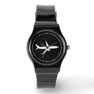 Reloj De Pulsera Volante de silueta blanca JetLiner