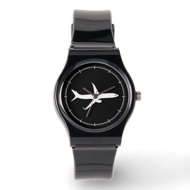 Reloj De Pulsera Volante de silueta blanca JetLiner (Anverso)