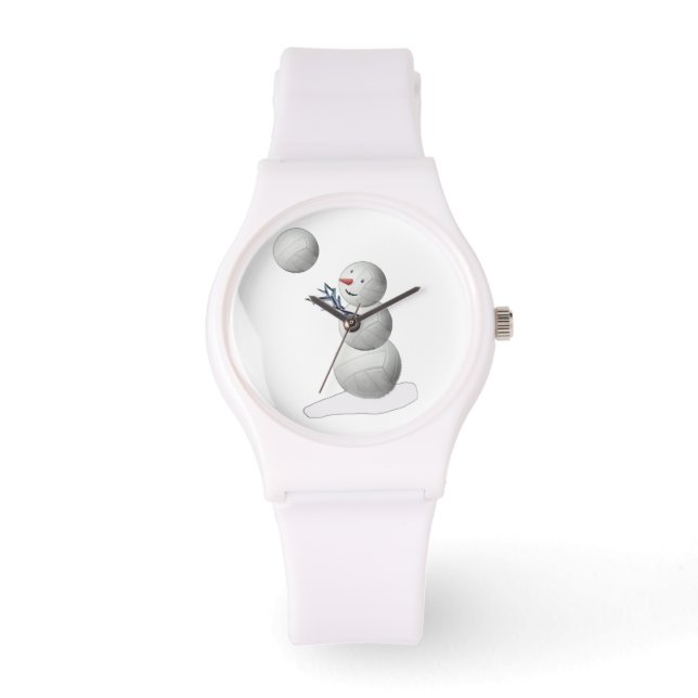Reloj De Pulsera Voleibol Snowman (Anverso)