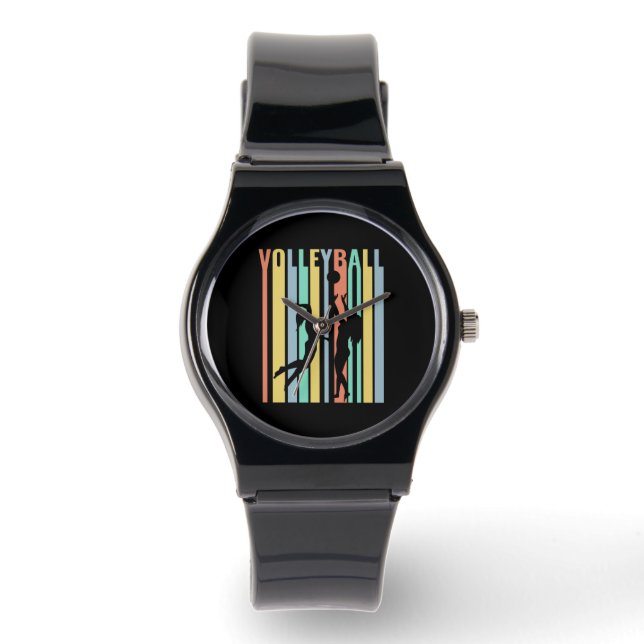 Reloj De Pulsera Voleibol  Voleibol de playa Retro (Anverso)