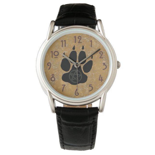 Reloj De Pulsera Volf Paw Print con Pentacle Watch (Anverso)