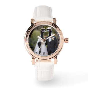 Reloj De Pulsera "Votos de plumas: Una Hermosa Unión Matrimonial"