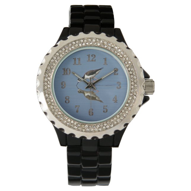 Reloj De Pulsera Wading Bird Calm Water Reflation Photo Nature (Anverso)